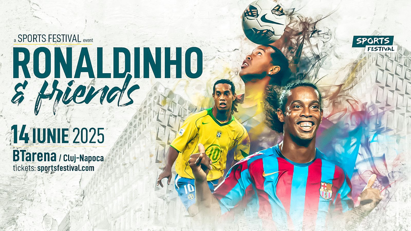 Ronaldinho, legenda fotbalului mondial, vine la Sports Festival 2025