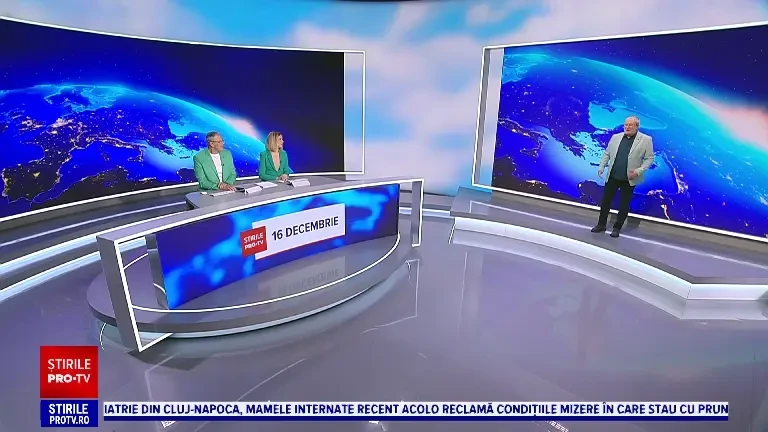 Vremea azi, 16 decembrie. O zi cu precipitații slabe și vânt în cea mai mare parte a țării. Maximele termice