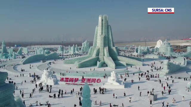 Cel mai mare festival dedicat gheții și-a deschis porțile în China. Spațiul are aproape un milion de metri pătrați