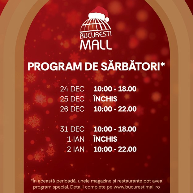 program mall-uri de Craciun