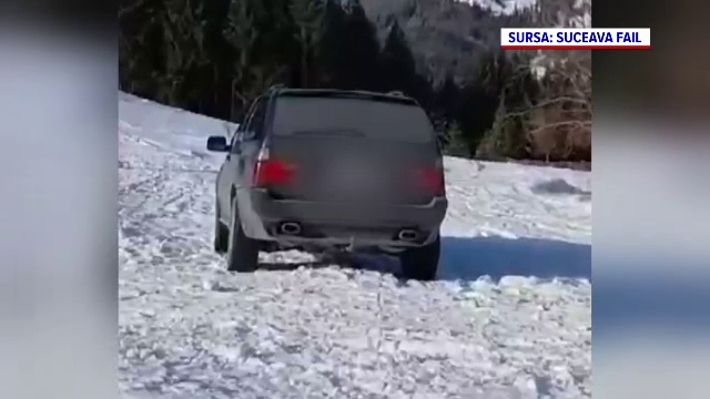 Un șofer a stârnit revoltă după ce și-a parcat BMW-ul la baza pârtiei Cârlibaba, blocând traseul. VIDEO