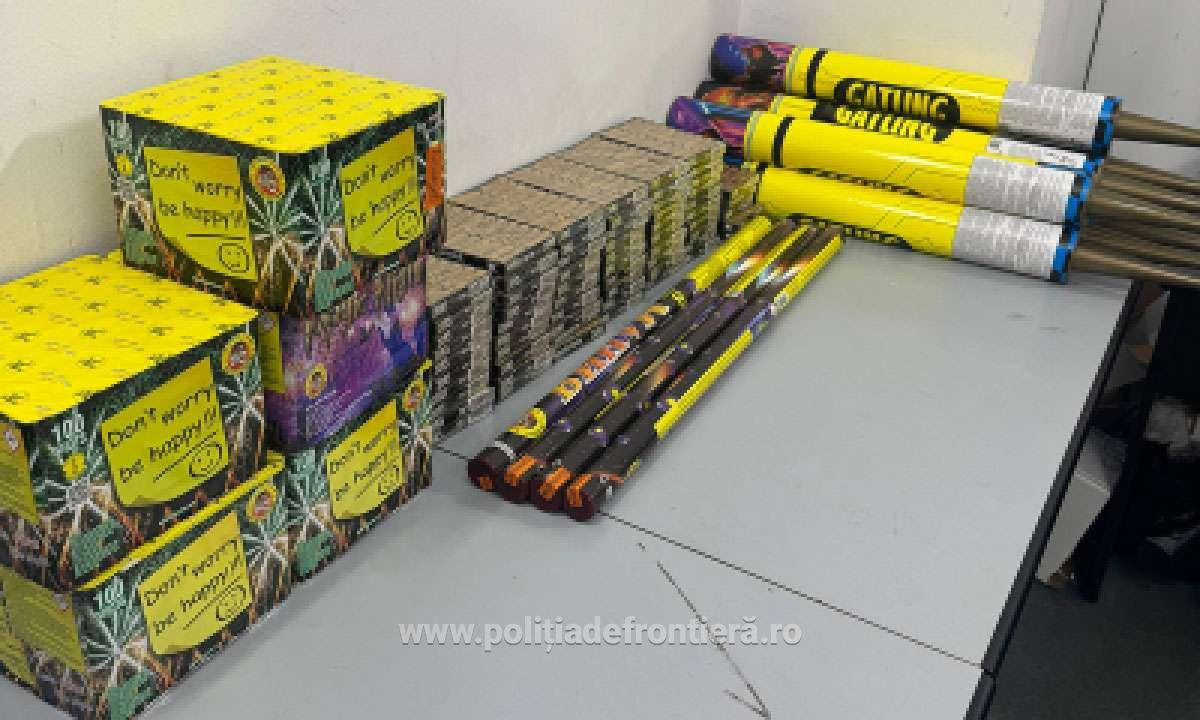 Mii de petarde şi artificii au fost oprite la vama Giurgiu. Amenda primită de șoferul care a fost oprit de vameși