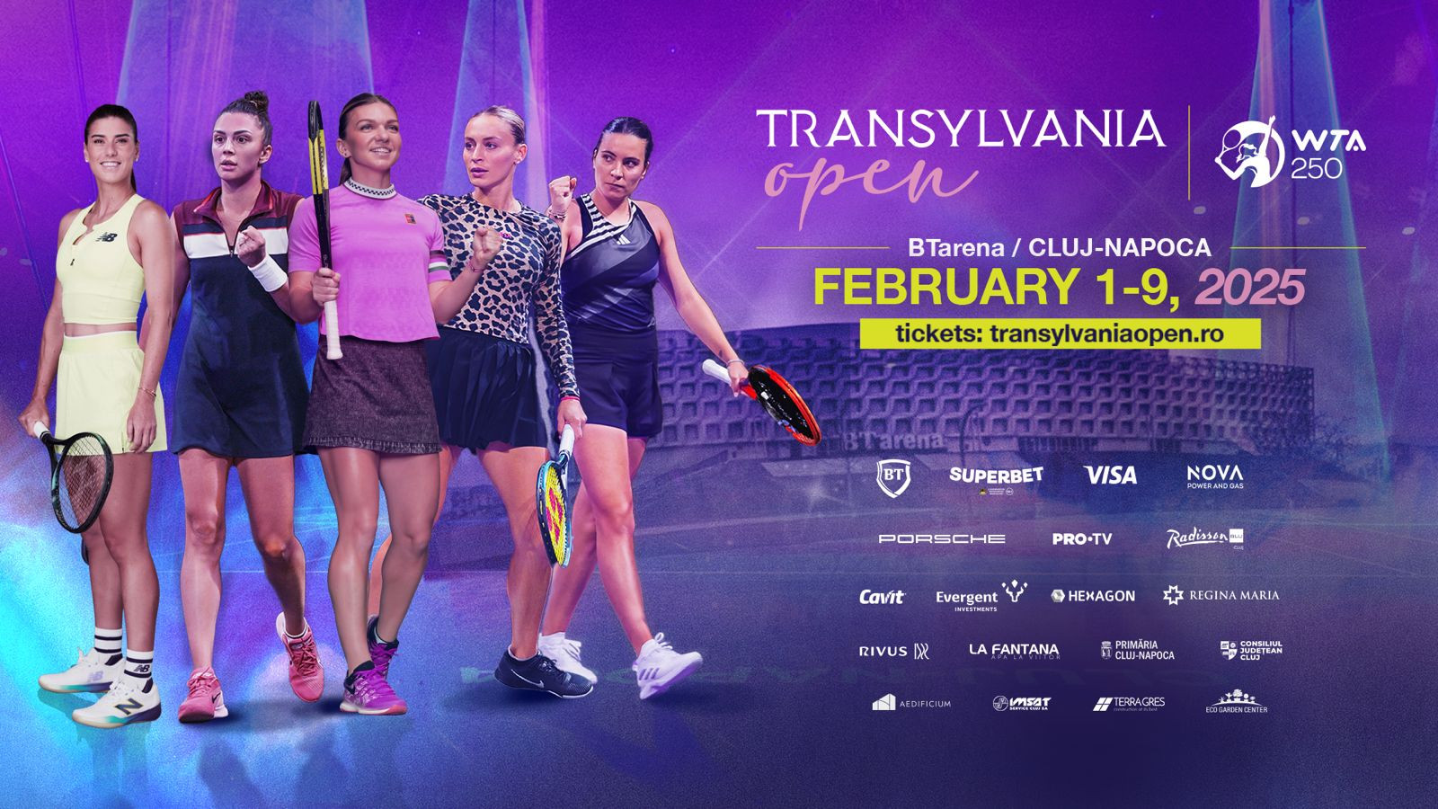 Cele mai puternice jucătoare străine care vor participa la Transylvania Open 2025, transmis de VOYO și Pro Arena