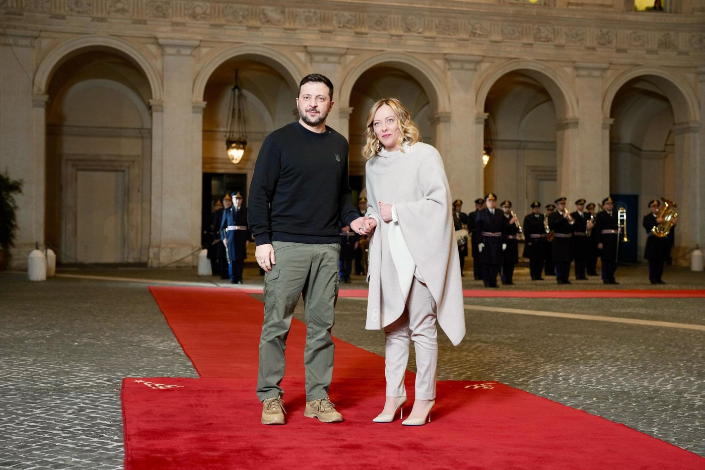 Volodimir Zelenski, vizită surpriză la Roma, pentru a se întâlni cu Giorgia Meloni. Ce au discutat cei doi. FOTO