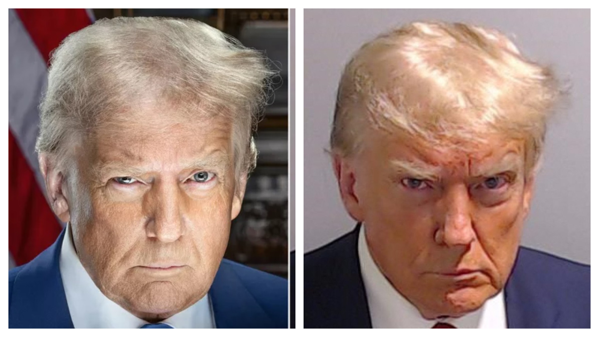 O nouă imagine oficială pentru Donald Trump: „mug shot” transformat în portret prezidențial. „S-a întors pentru a se răzbuna”