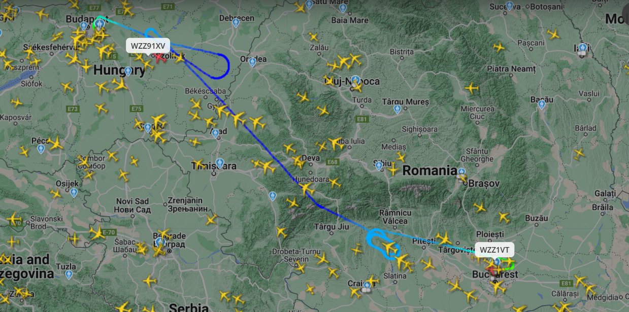 Un avion Wizz Air care a decolat de la Budapesta către Abu Dhabi a cerut să aterizeze pe Aeroportul „Henri Coandă”