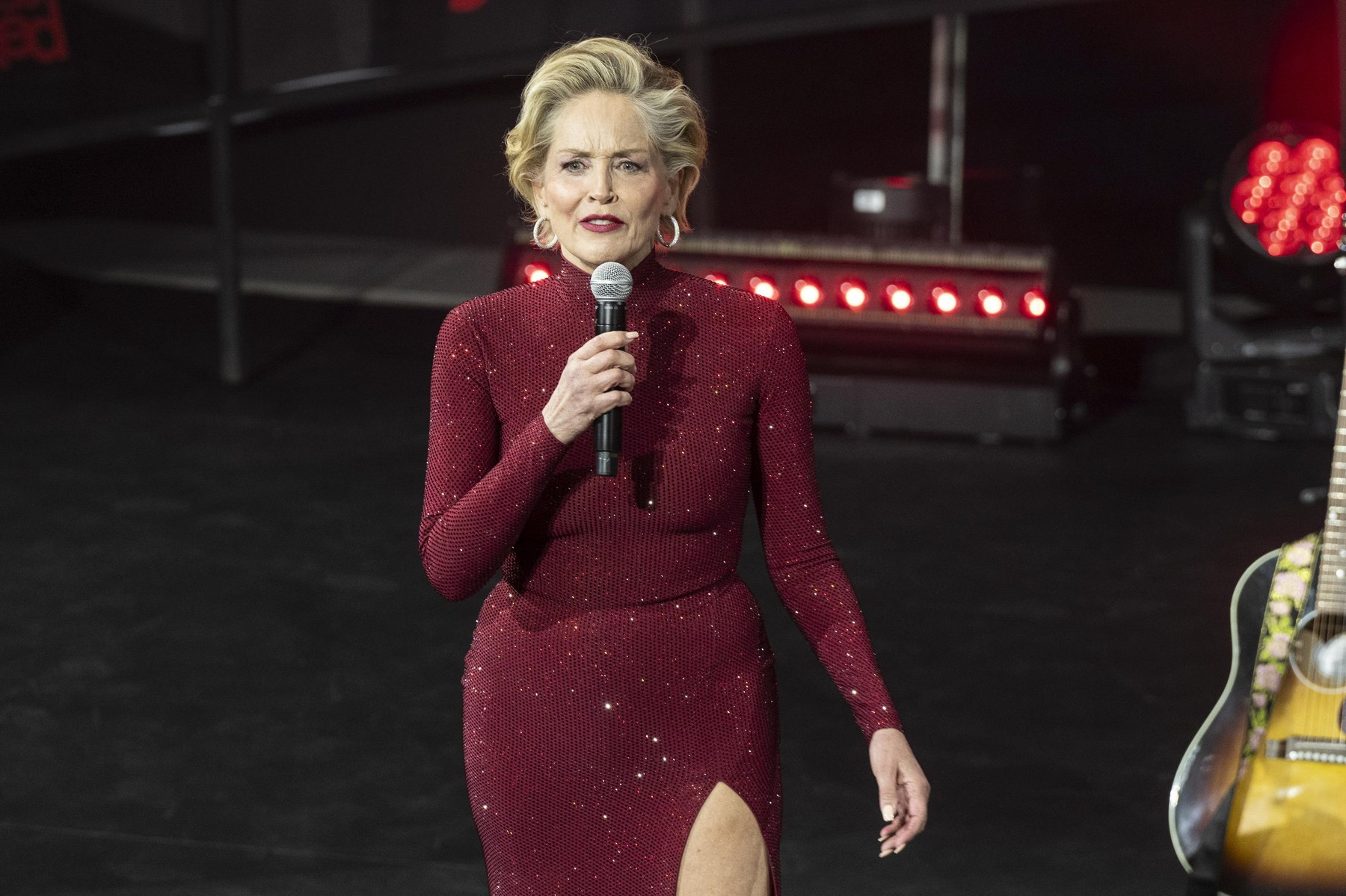 Sharon Stone, apariţie spectaculoasă la un eveniment caritabil în New York City. GALERIE FOTO