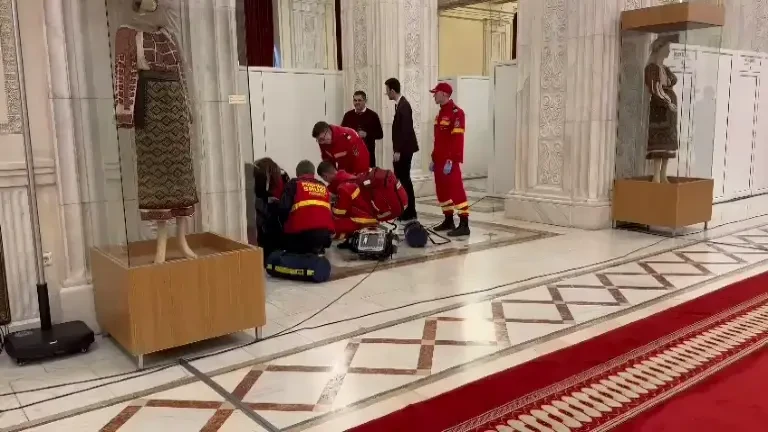Medicii acordă primul ajutor unei deputate AUR care a leșinat la Parlament