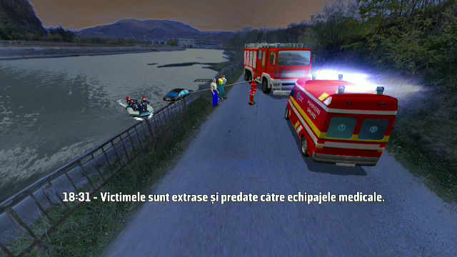 ANIMAȚIE. Filmul tragediei în care au murit doi oameni, după ce au căzut cu mașina în Olt. Martor: „Nu am avut ce să facem”