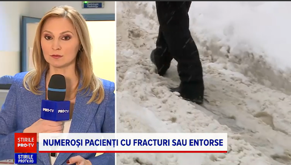 Camerele de gardă ale spitalelor, pline de bucureșteni care își rup picioarele pe zăpadă. Sfatul medicilor
