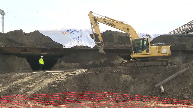 Un tunel de beton lung de peste 70 de metri, împins sub pământ în două luni, la Timișoara