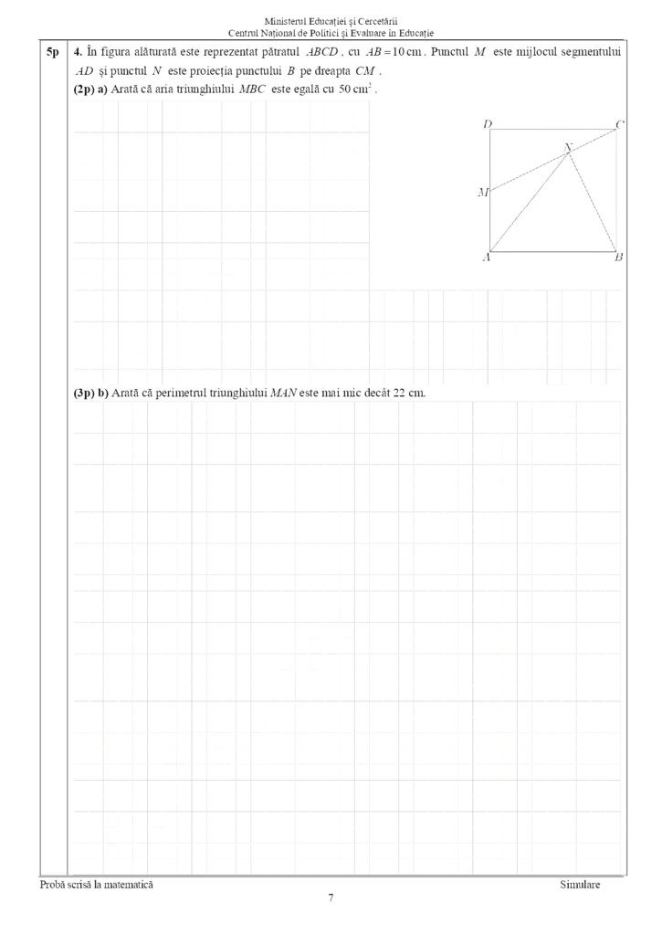 subiecte simulare matematică en 2025
