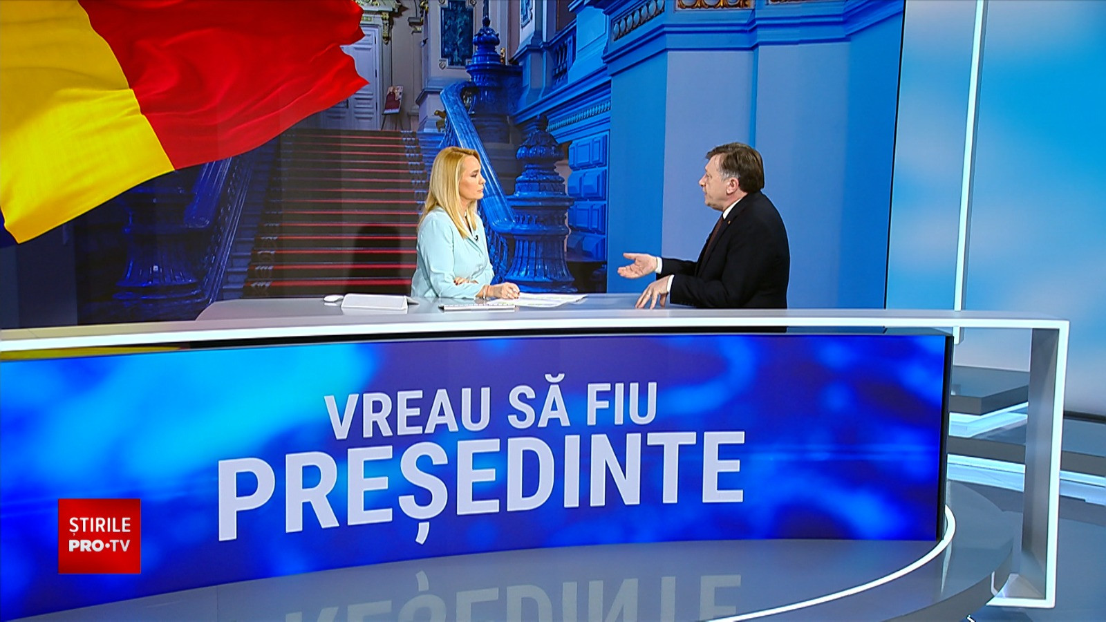 Crin Antonescu, față &icirc;n față cu Andreea Esca, la Știrile de la ora 19