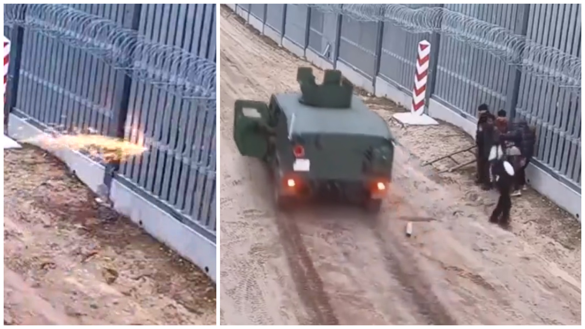 Cum a reacționat armata poloneză după ce migranții au tăiat gardul de la granița cu Belarus și au pătruns în Polonia | VIDEO