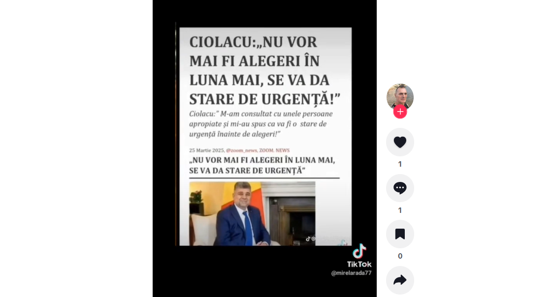 Guvernul demontează un fake news despre alegerile prezidențiale. Dezinformarea grosolană de pe TikTok | VIDEO