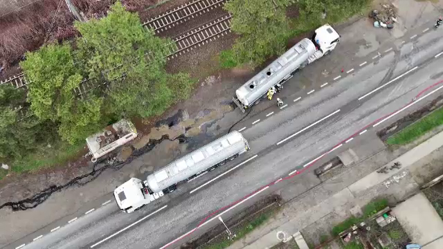 Ce s-a văzut din aer în urma cisternei din care s-a scurs acid sulfuric, în Comarnic. A apucat să străbată tot orașul