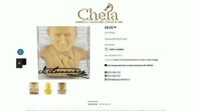 Reacția societății care produce săpunul Cheia cu bustul sculptat al dictatorului Nicolae Ceaușescu, după ancheta procurorilor