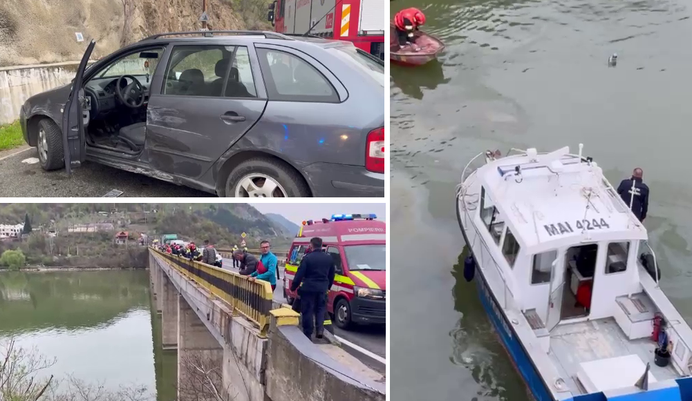 Câte persoane ar fi în microbuzul căzut în Dunăre. Noi detalii privind accidentul din Mehedinți