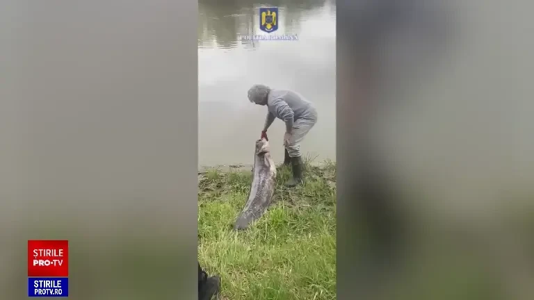Un bărbat din Arad a primit o amendă uriașă după ce a prins un somn de 40 de kilograme pe râul Mureș