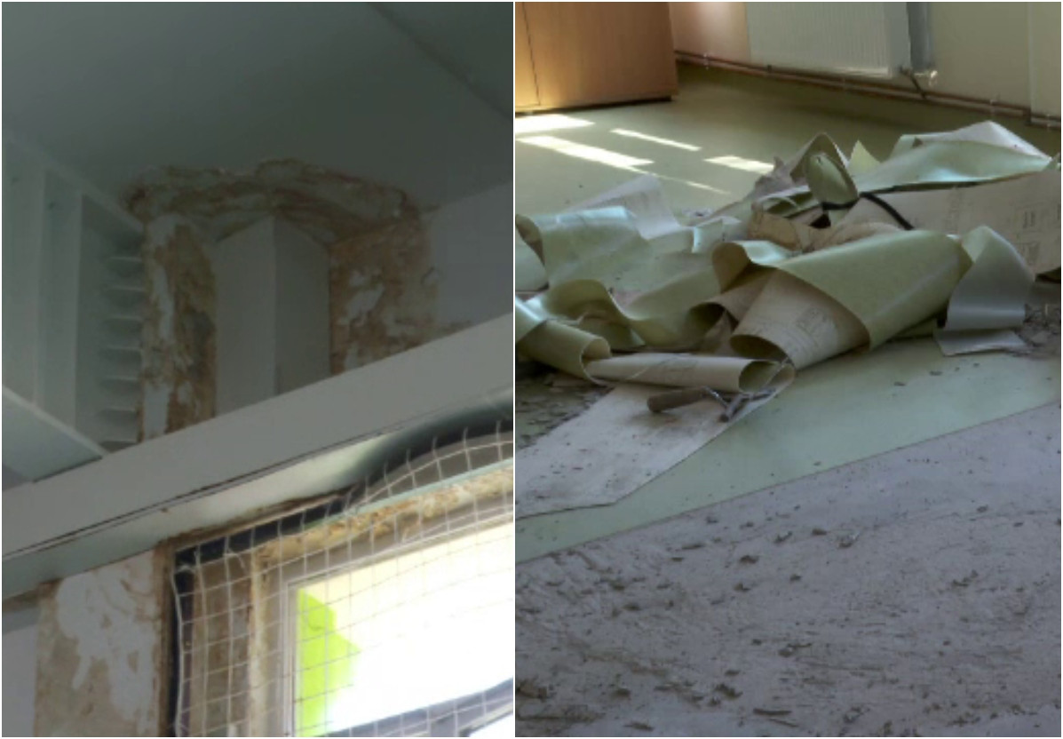 O sală de sport nouă din Bistrița, care a costat 26 de milioane de lei, este inundată la fiecare ploaie abundentă