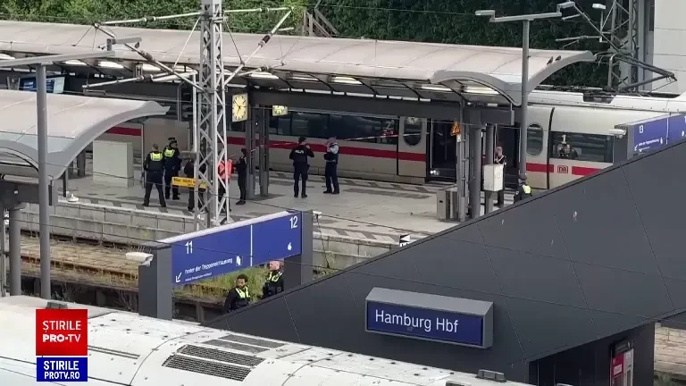 Cel puțin 12 răniți într-un atac cu cuțitul la gara centrală din Hamburg. Unele victime sunt tratate în trenuri