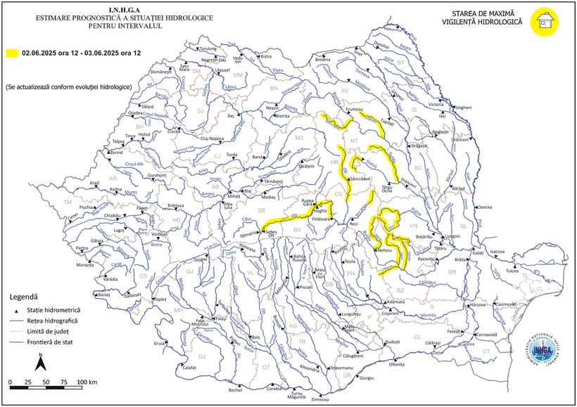 cod galben inundatii 2 iunie