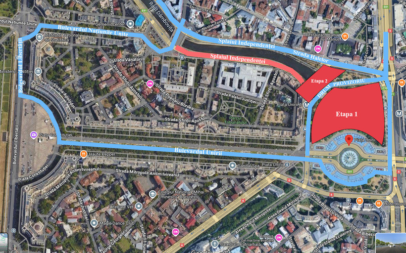 Centrul Capitalei va fi paralizat luni întregi. Încep reparaţiile la planşeul Unirii. Lucrările, împărțite în 4 zone | HARTĂ