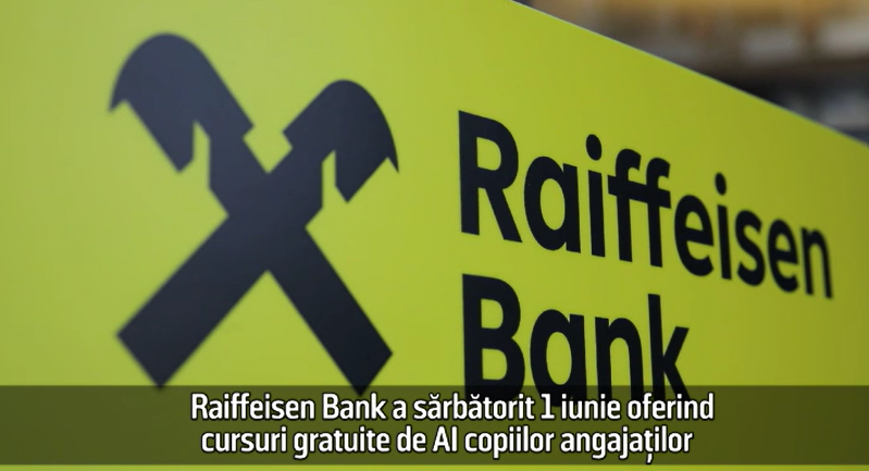 (P) Raiffeisen Bank a sărbătorit 1 Iunie oferind cursuri gratuite de AI copiilor angajaților