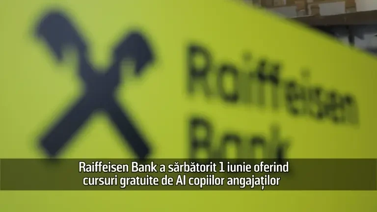 Raiffeisen Bank a sărbătorit 1 Iunie oferind cursuri gratuite de AI copiilor angajaților