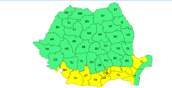 harta cod galben canicula