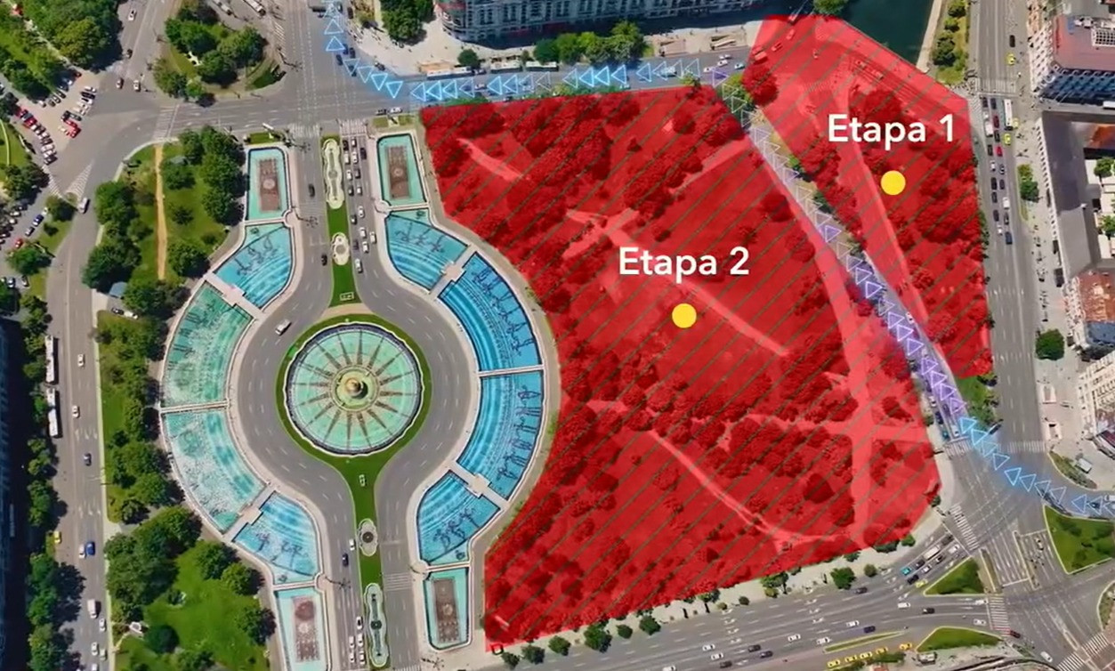 Încep lucrările la Planșeul Unirii. Circulație restricționată între Piața Națiunile Unite și Piața Unirii. Rute ocolitoare