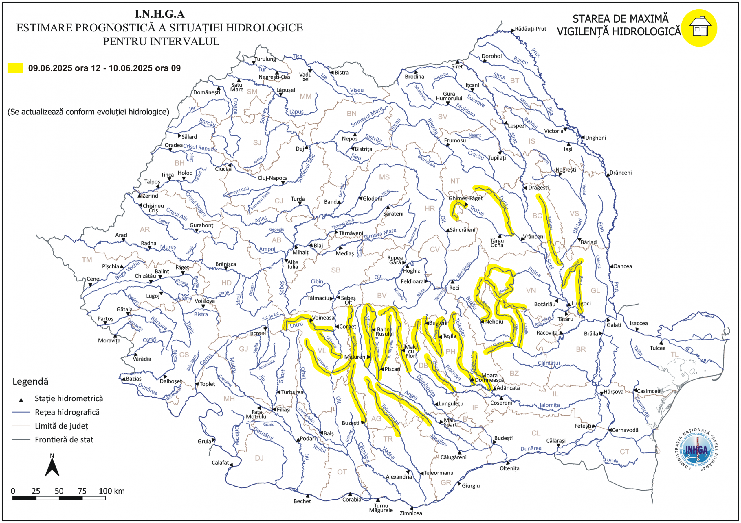 cod galben inundatii