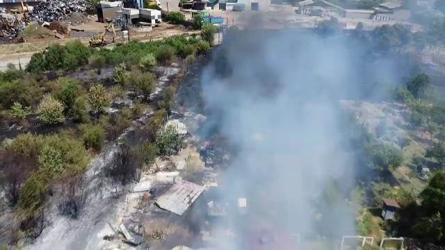 Incendii de vegetație scăpate de sub control în sud-vestul țării. Hectare întregi au fost cuprinse de flăcări