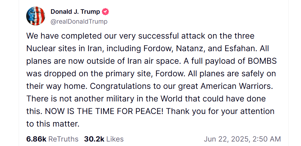 postare donald trump