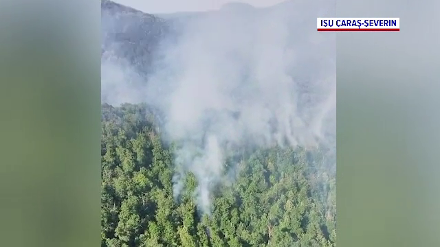 Incendiu de amploare pe dealurile din Caraș-Severin: Pompierii luptă să salveze casele din apropiere