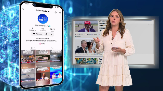 Știrile ProTV, un milion de urmăritori pe TikTok. Cele mai importante subiecte ajung zilnic la milioane de români