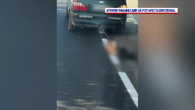 Tânăr, surprins în trafic târând doi câini legați de o mașină, în Dolj. Cum și-a motivat gestul revoltător