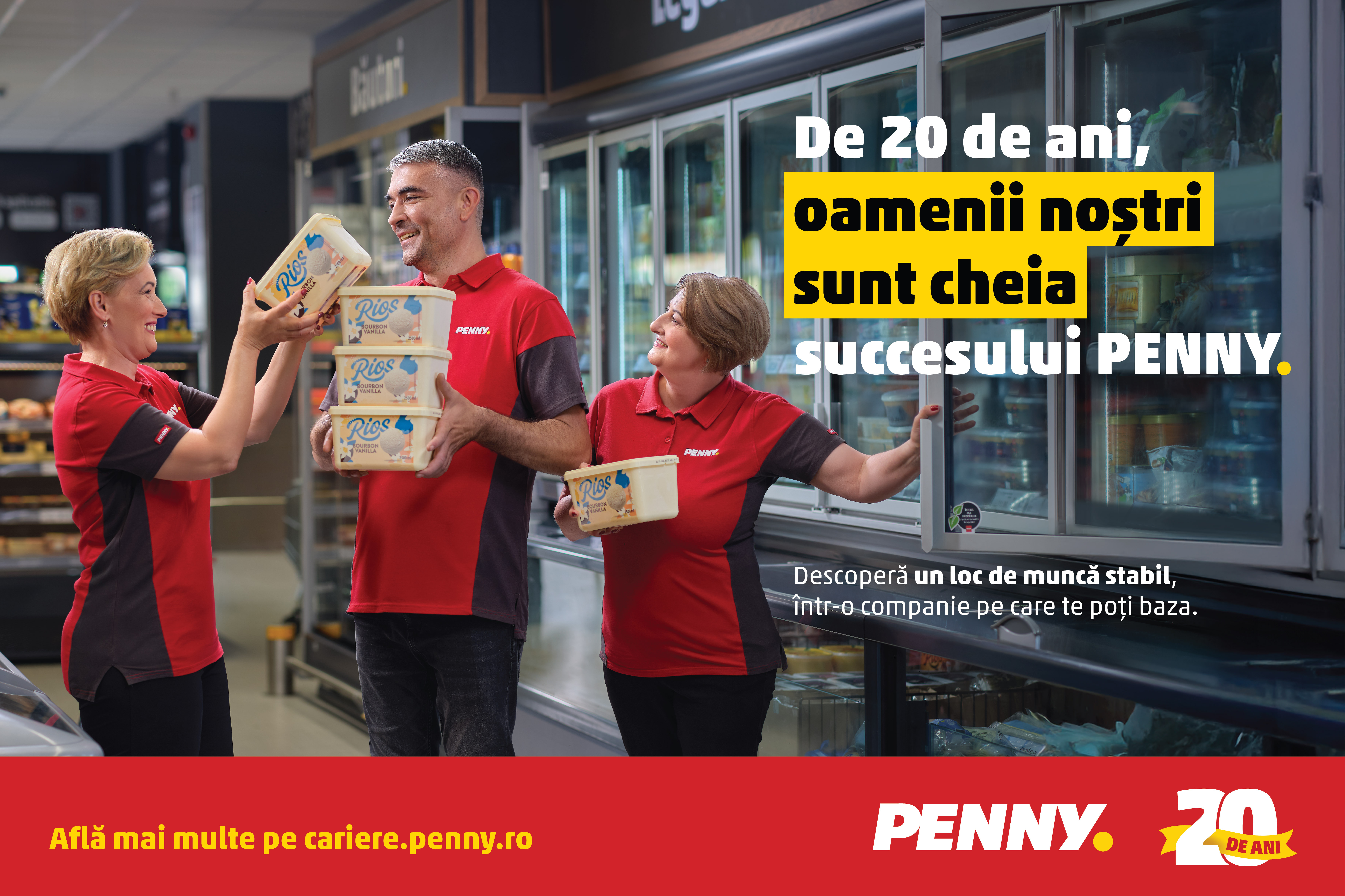 (P) La PENNY, stabilitatea nu e un beneficiu, e o promisiune. 20 de ani de loialitate și implicare