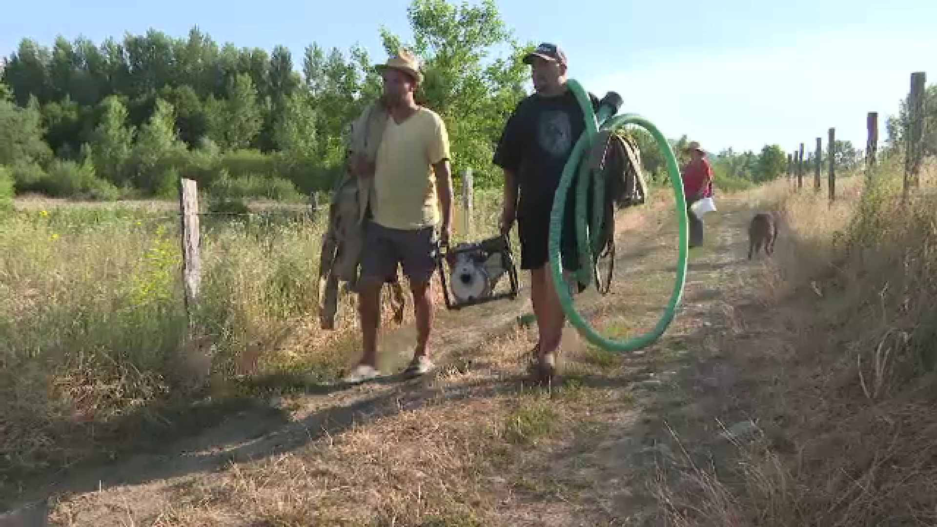 Sătenii dintr-o localitate din Gorj s-au mobilizat rapid pe malul unui rău. Acțiunea colectivă e de toată lauda