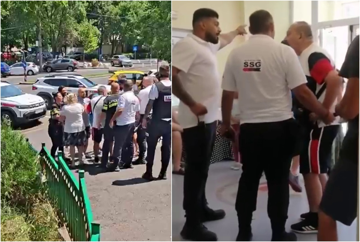 Altercație între un bărbat și un agent de pază, la un spital din Capitală. Paznicul ar fi folosit spray lacrimogen