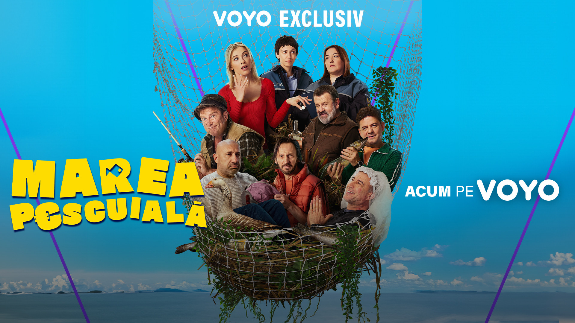 Marea Pescuială este acum pe VOYO. O comedie savuroasă cu Pavel Bartoș, Andreea Ibacka, Cătălin Scărlătescu și Dana Rogoz