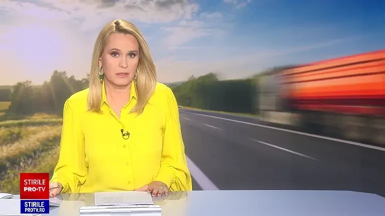 ANIMAȚIE GRAFICĂ a tragediei de pe centura Capitalei. Camionului a intrat pe contrasens după ce i-a explodat un cauciuc