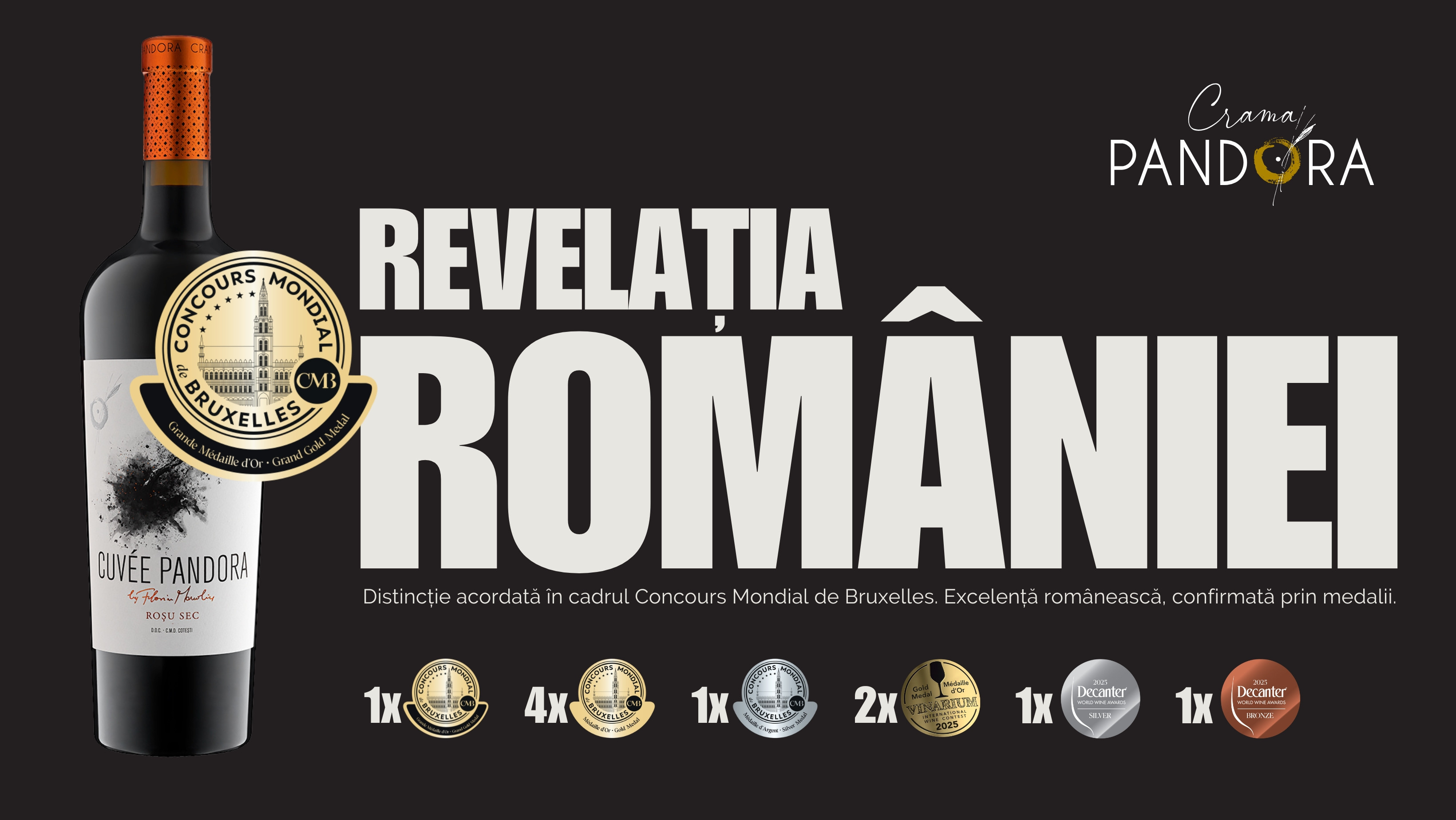 (P) Crama Pandora - revelația României la Concours Mondial de Bruxelles 2025