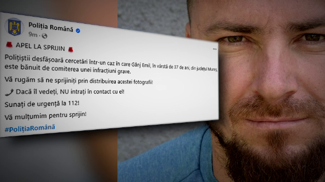 Criminalul din Mureș, vânat de o armată de oameni. Este înarmat și extrem de periculos. ”Se joacă cu autoritățile”