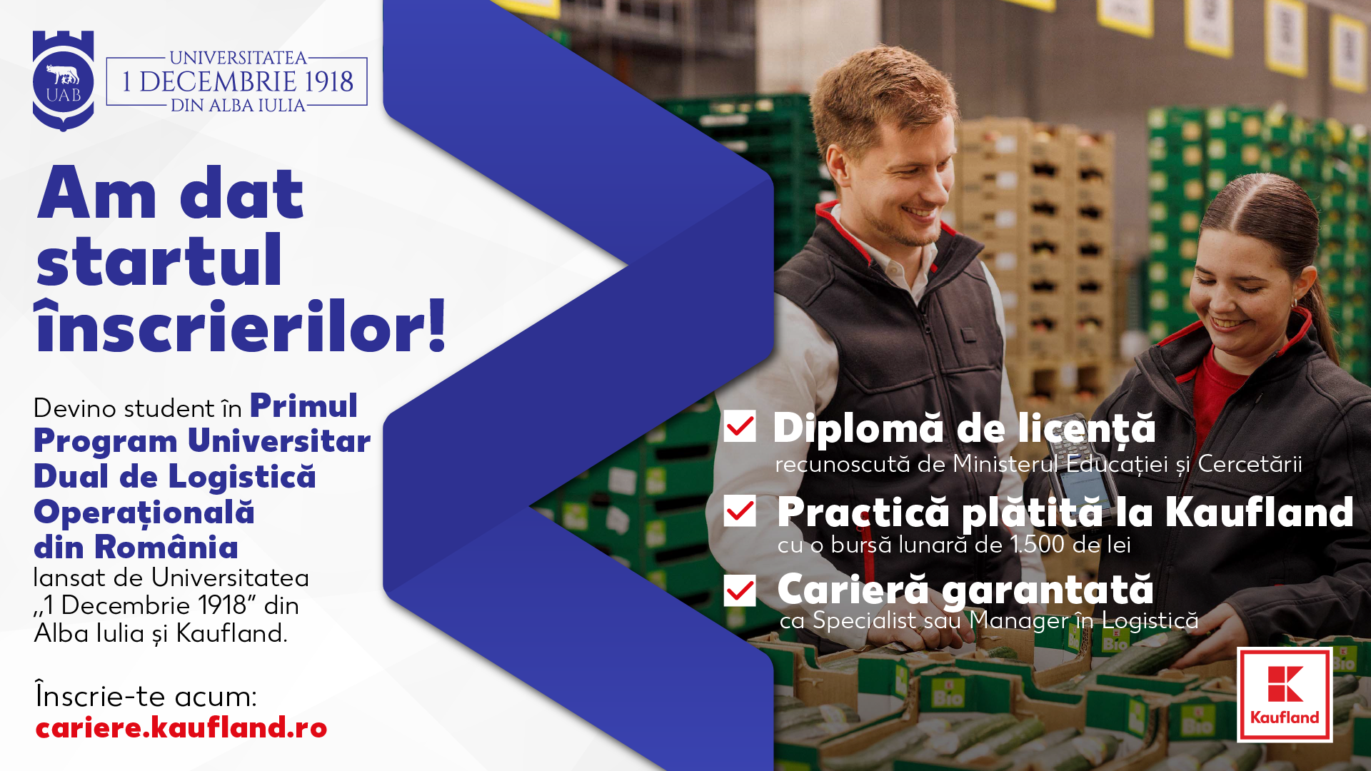 (P) Kaufland România lansează, în premieră națională, programul de Studiu Dual Universitar în Logistica Operațională