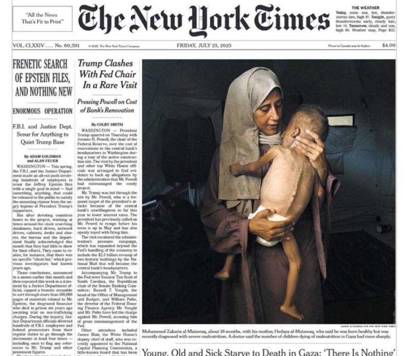 The New York Times, acuzat de ”manipulare și minciună” după o imagine controversată din Gaza care denunța foametea