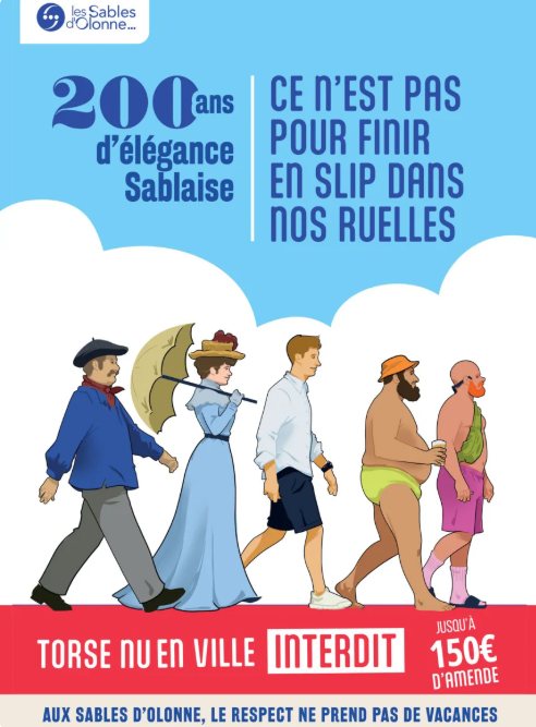 Un oraș din Franța sancționează turiștii care umblă în bustul gol oriunde în afara plajei. Amenzile ajung până la 150 €