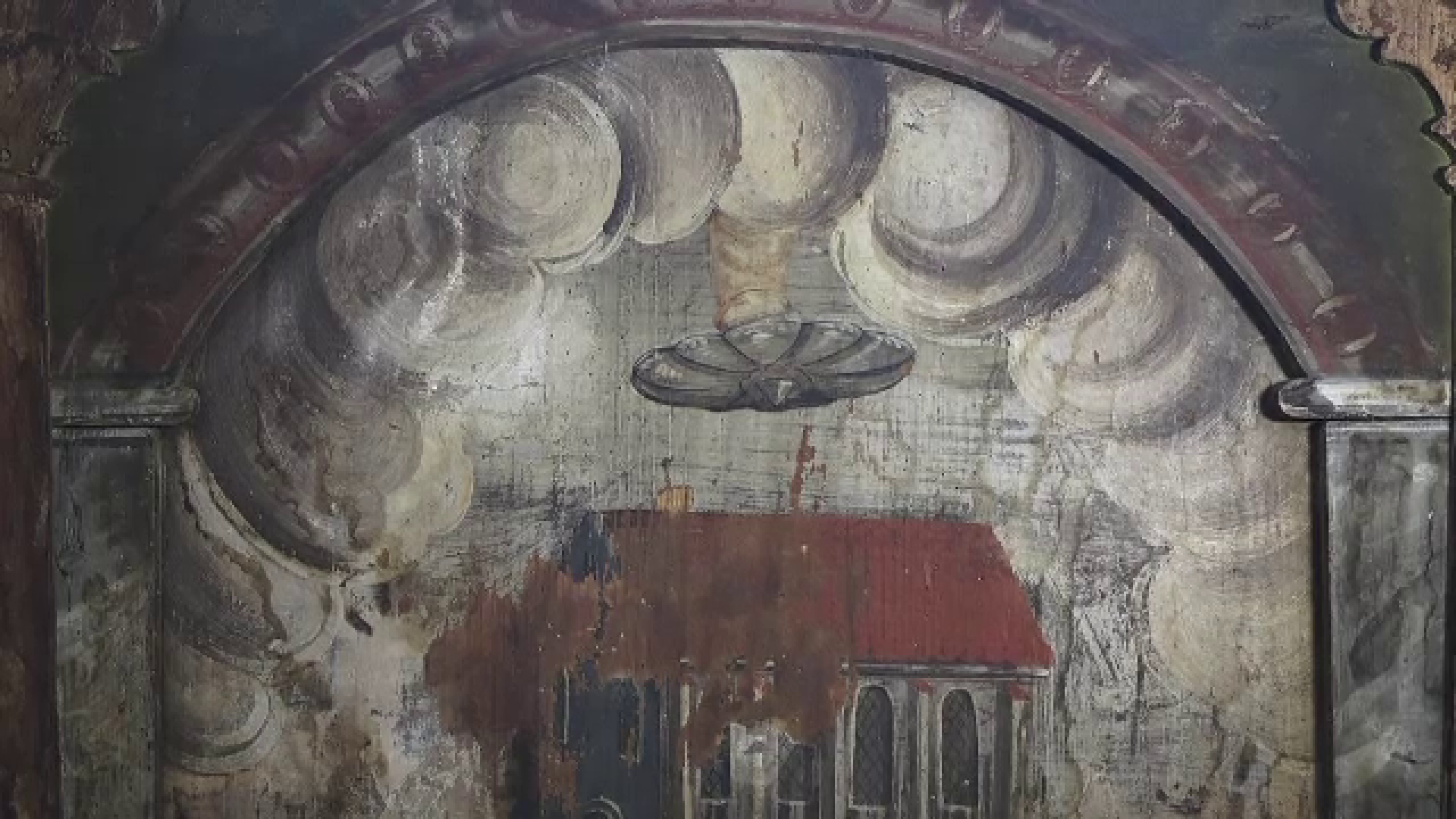 O pictură veche dintr-o biserică evenghelică din Sighișoara stârnește controverse. „Pare să fie un OZN”