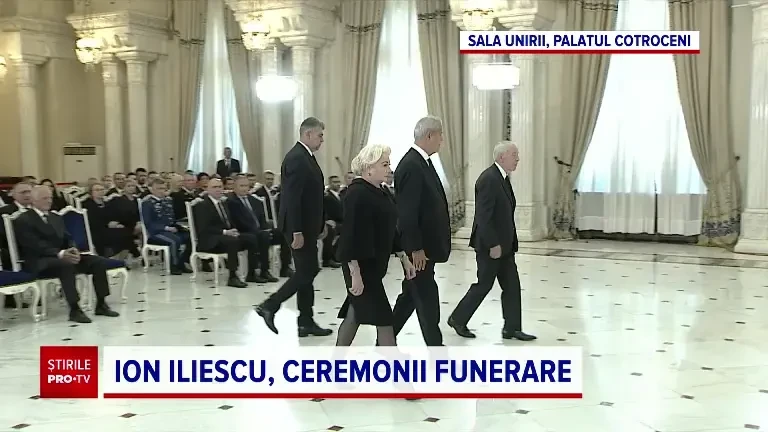 Foşti şi actuali oameni politici, la ceremoniile prilejuite de înmormântarea fostului preşedinte Ion Iliescu