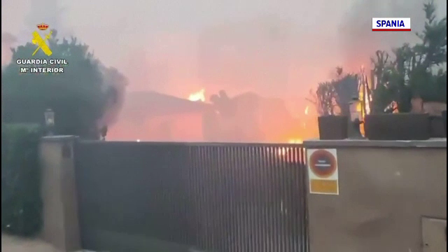 Regiuni întinse din Spania, Muntenegru, Grecia și alte țări europene sunt devastate de incendii. Un român a murit la lucru